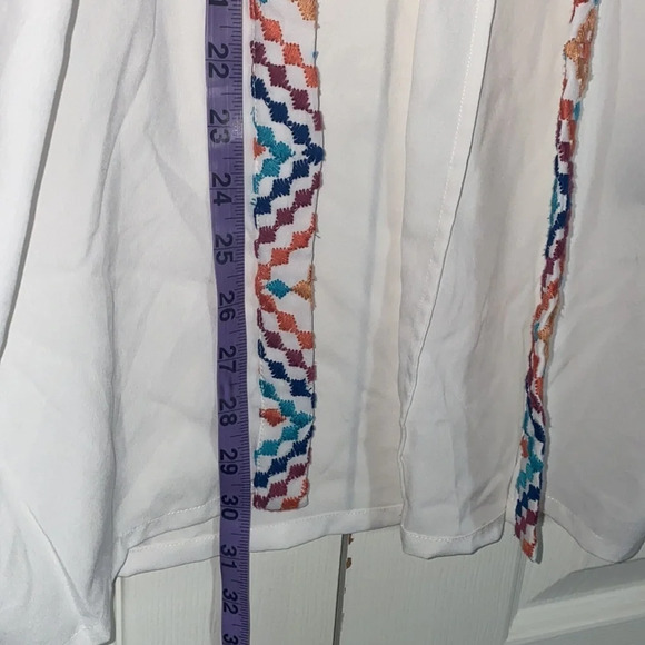 Sloan Rouge  luxury Aztec embroidered open kimono cover up Sz S - Picture 11 of 14